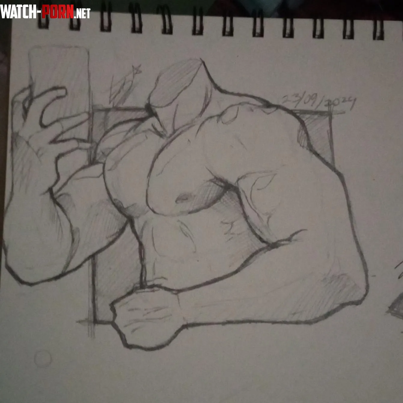 Pec Sketch Art by meBara Sketchbook  by MajesticSupport1