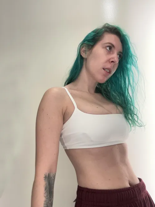 Thumbnail Sirenskiss3's Cozy Croptop: A Stylish Choice for Girls with Neon Hair