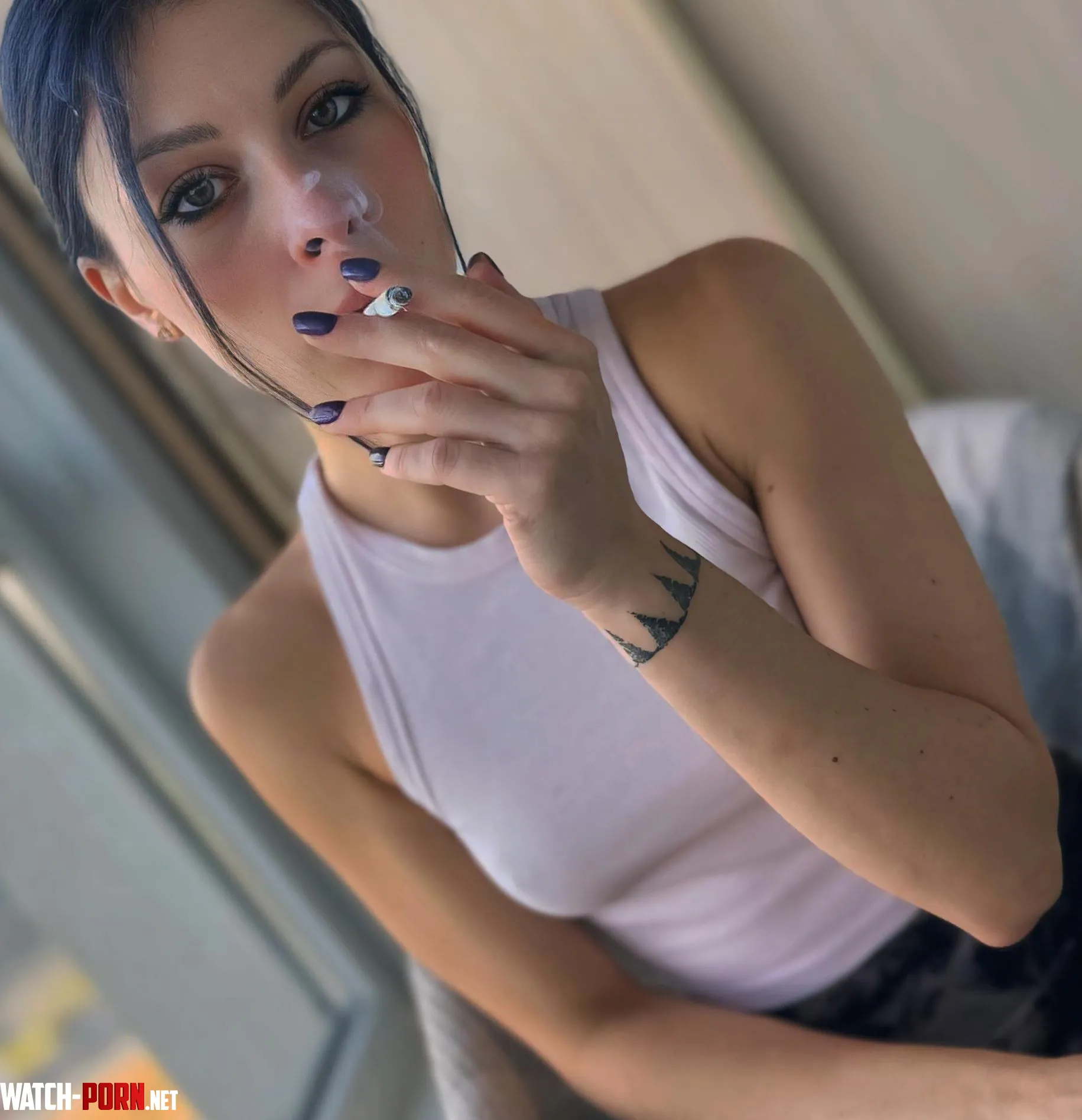 youre intoxicated by the smell of cigarettes from a girl by PurpleRainnss