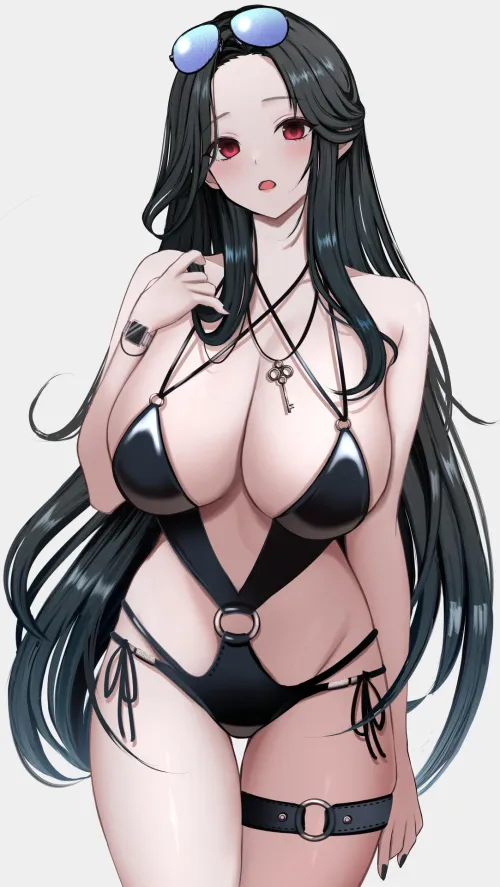 Thumbnail Elegance Defined: Maiden Elegant in Swimsuit Goddess Of Victory Nikke by elegantloveglimmer