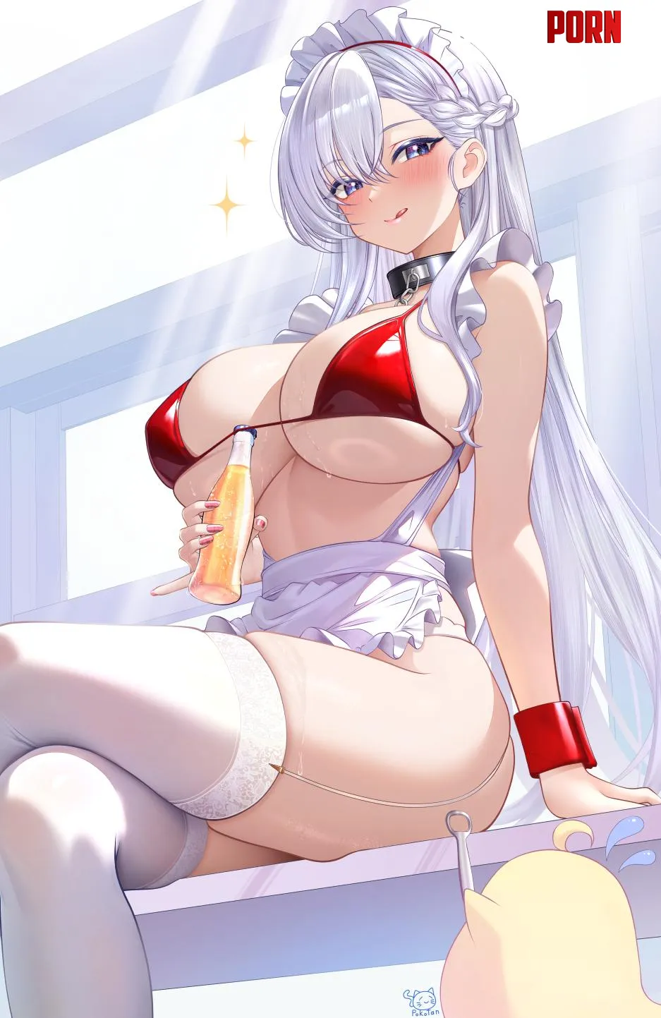Belfast mischievous   studiopokotan Azur Lane by elegantloveglimmer