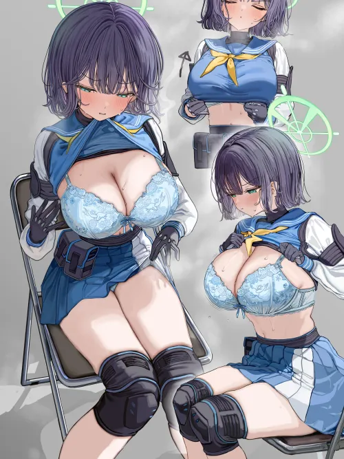 Thumbnail llamanatee Showcases Saki from Blue Archive in BigAnimeTiddies