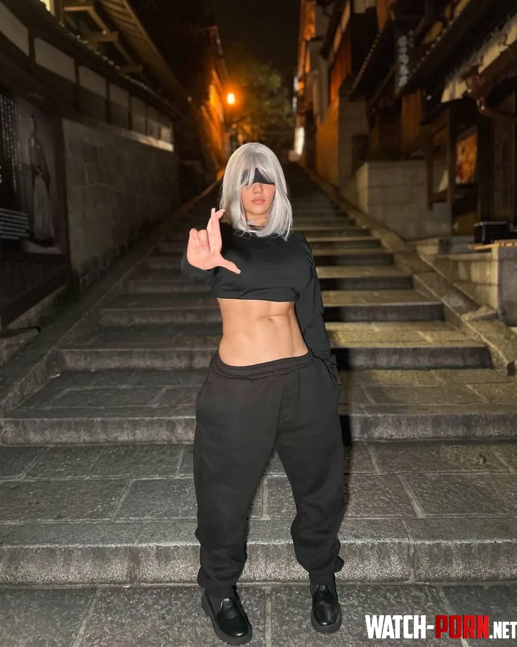 Pretty on black on black  Gojo is around Tokyo by Jade Miura by MiaMango68