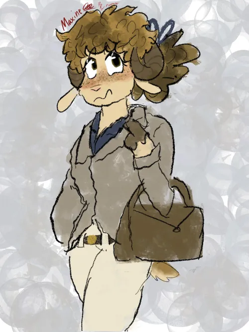Thumbnail Maxine Ram: An Exclusive Character Creation by Author PIZZAR0LL1 in the Furry Category
