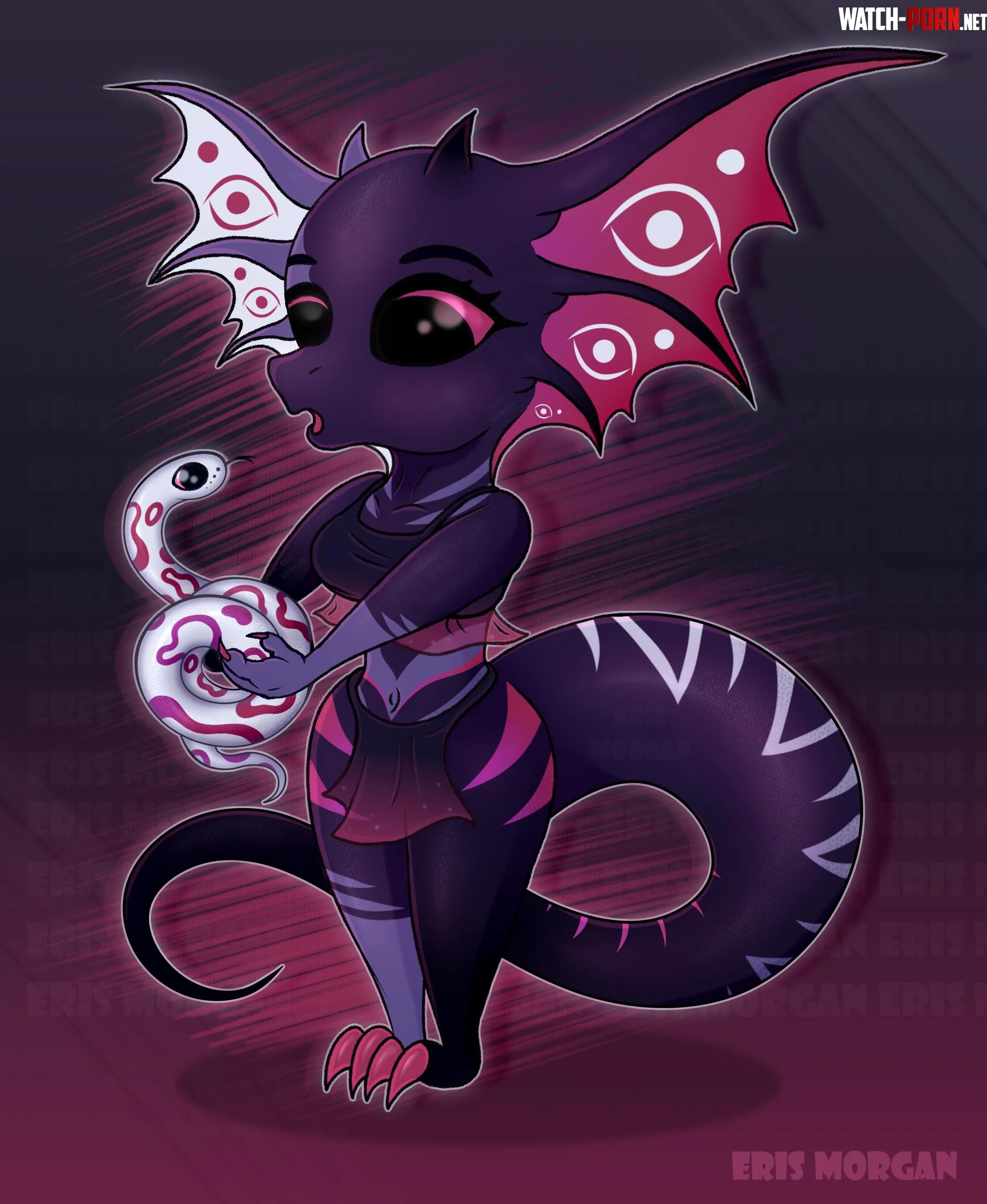 Snake Kobold  Chibi Version Art by me by Eris_Morgan