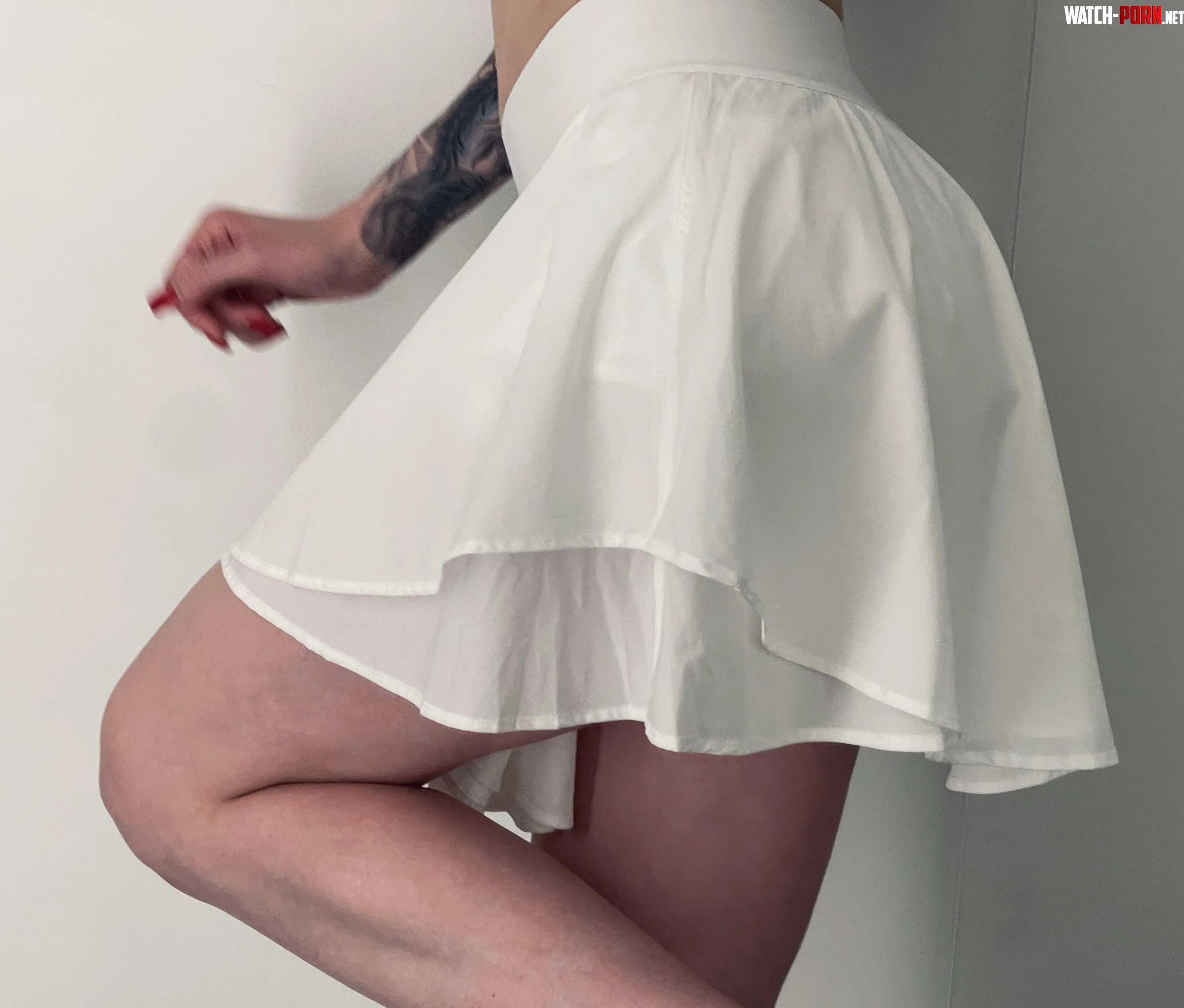 white color is so tricky cause depends on the light you can see that Im not wearing panties by peaceful_wonder