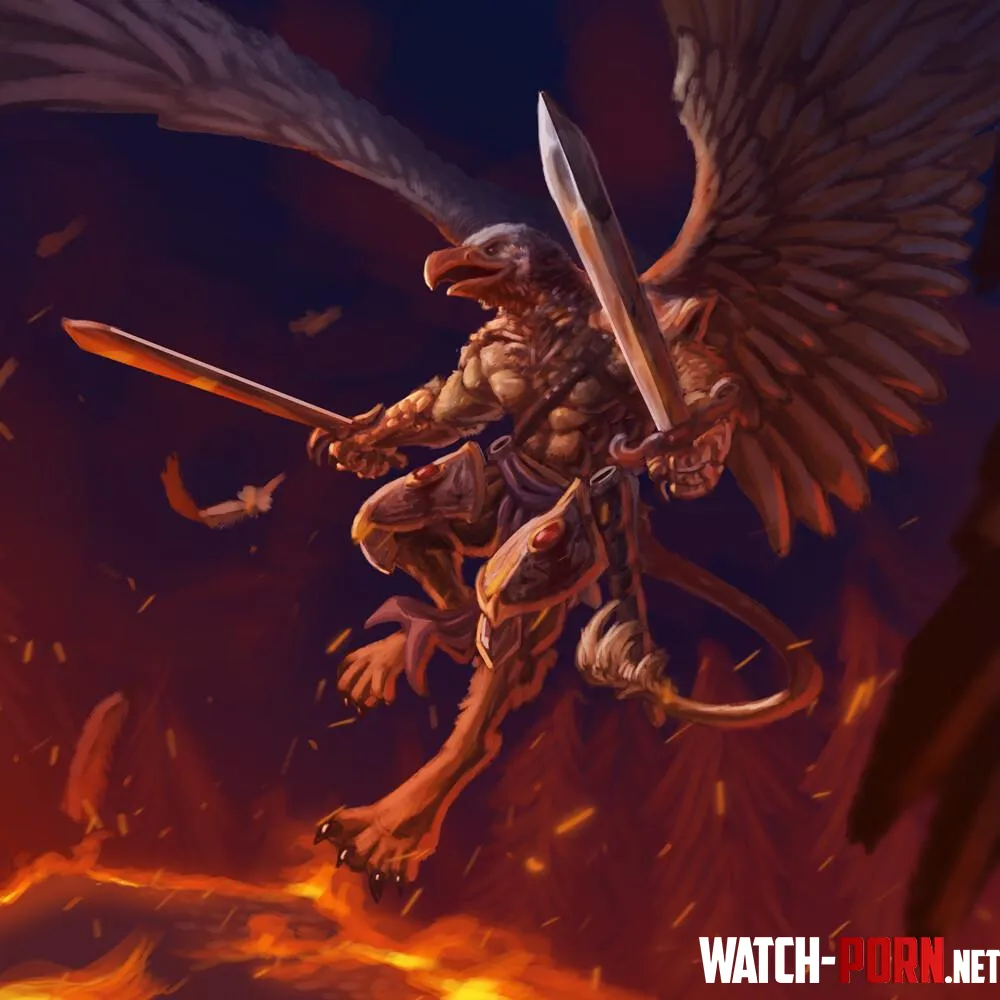 Gryphon half eagle and half lion Art by me by luis_bento_art