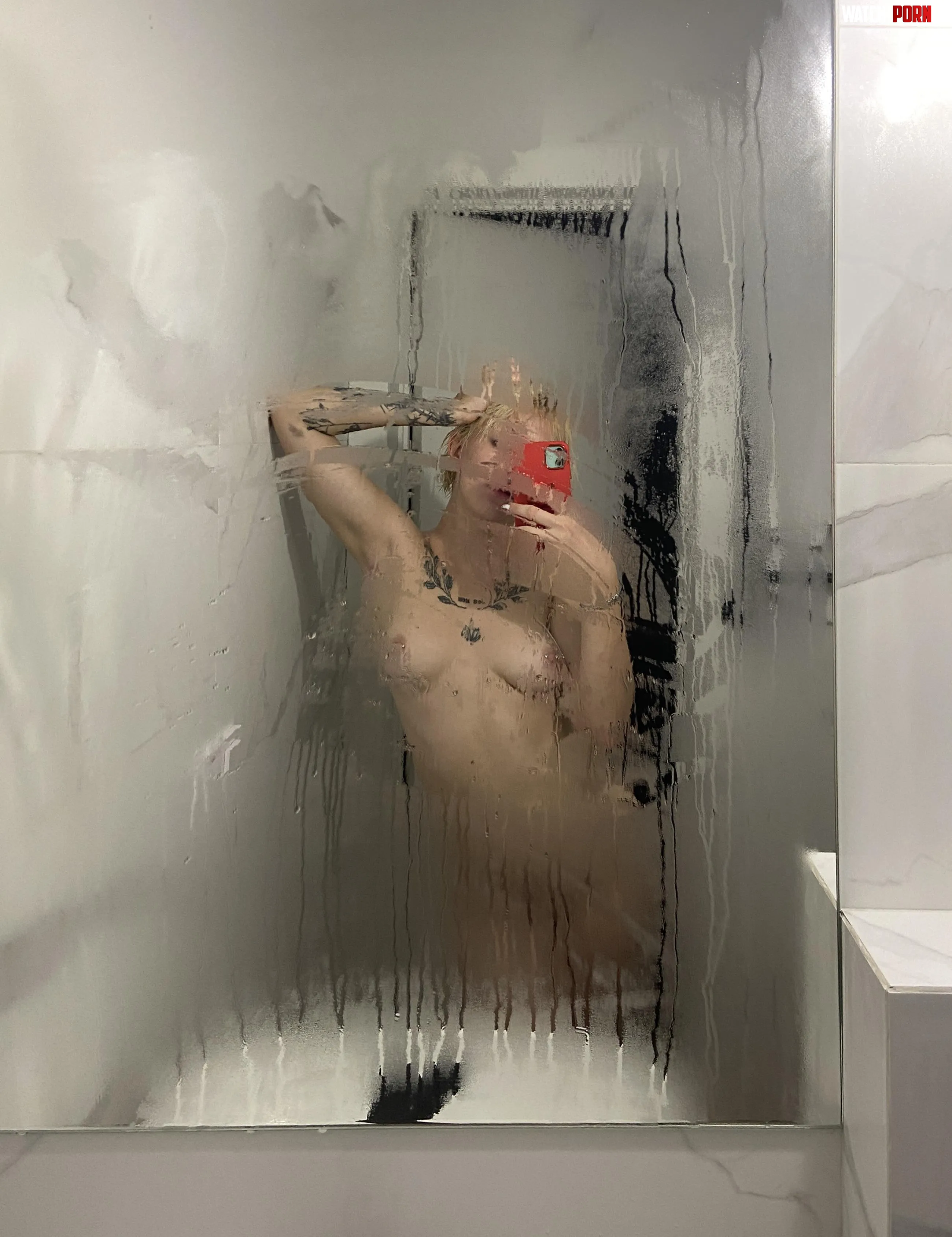 Wipe down the foggedup mirror by yourbabygirl9