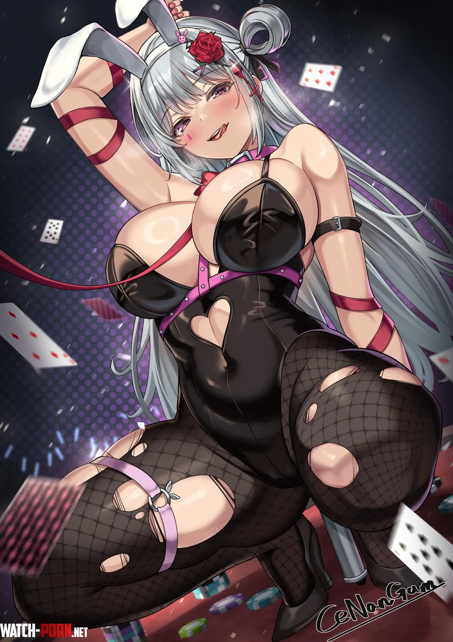 Leashed Bunny Girl  by CheetahSperm18