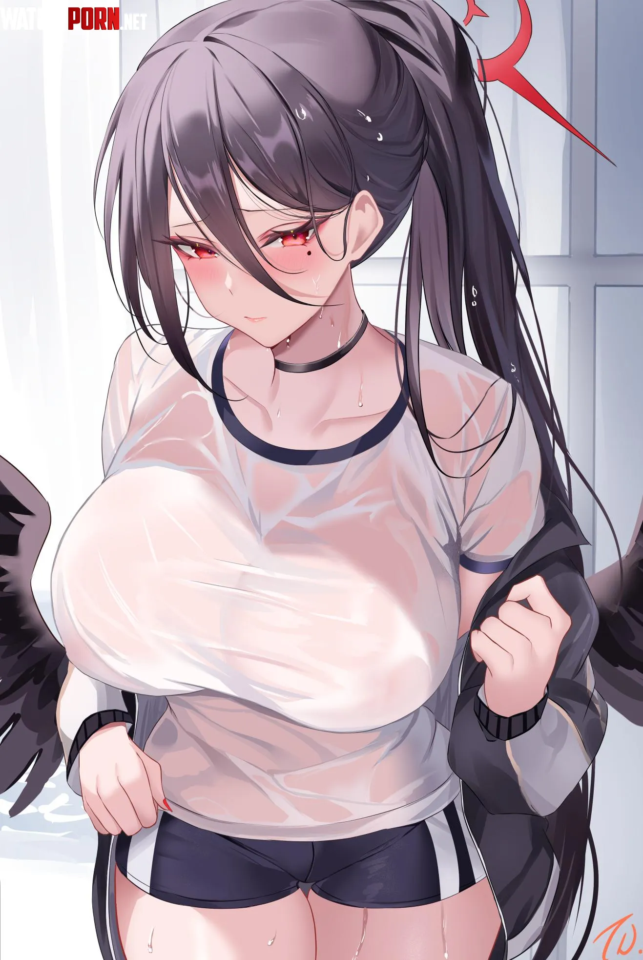 Hasumi soaked  by elegantloveglimmer