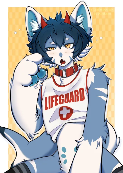 Thumbnail Cute Sleepy Commission Art by KirikonoArt - Furry Category | Adorable Artwork for Sale