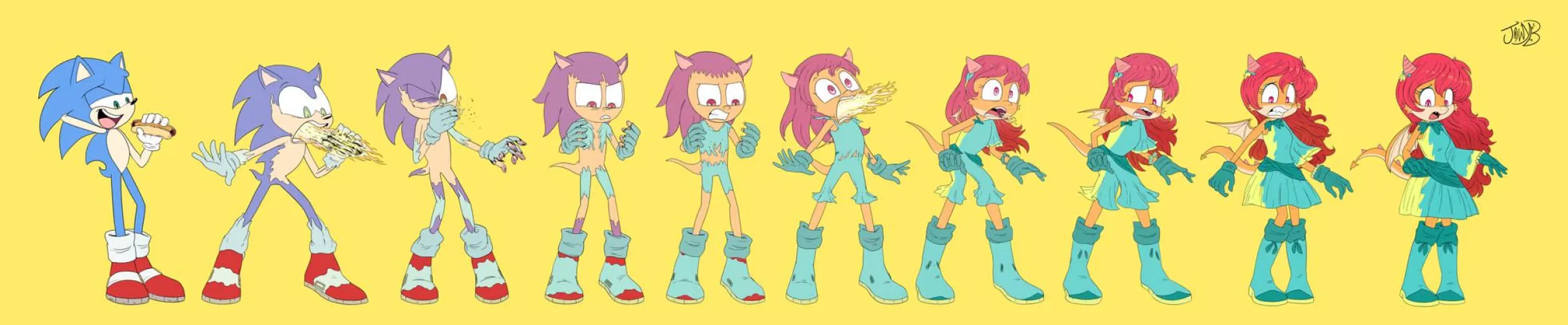 Thumbnail Sonic Transforms into a Girl - MTG by Jowyb | Author: BrainApprehensive396 | Transformation Category