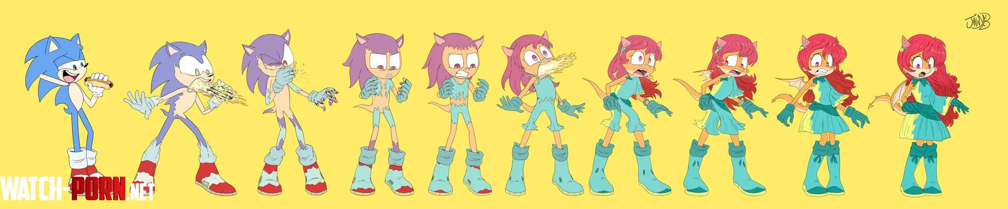 Sonic to dragn girl mtf by jowyb  by BrainApprehensive396