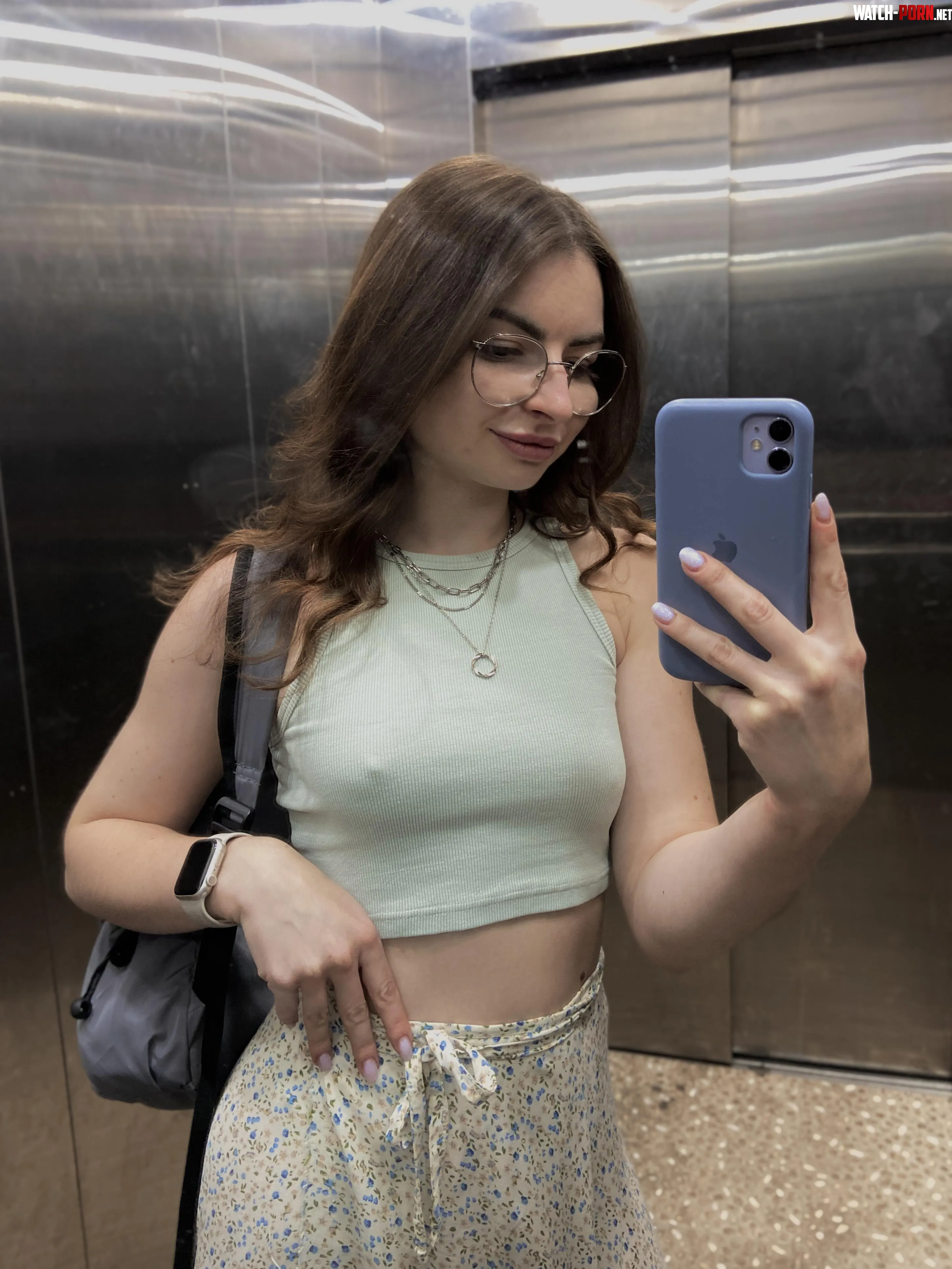 no bra selfie in the elevator by Molly__Ripper