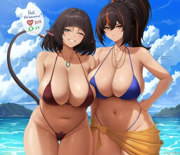 Thumbnail Bikini Jane Doe and Zhu Yuan Zaphn: A Steamy Encounter by NewTrib6 in the Thick Hentai Category