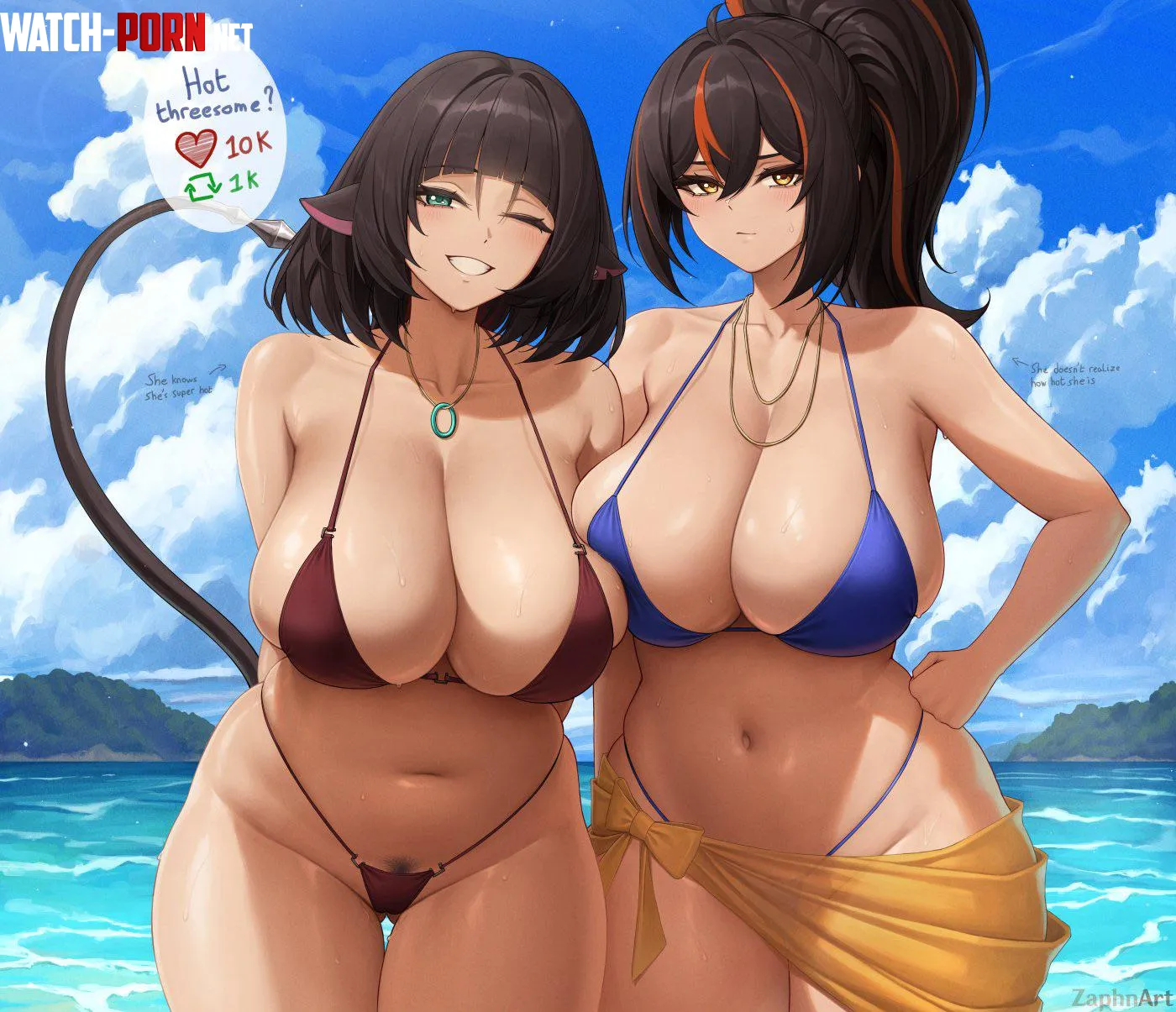 Bikini Jane Doe and Zhu Yuan Zaphn  by NewTrib6