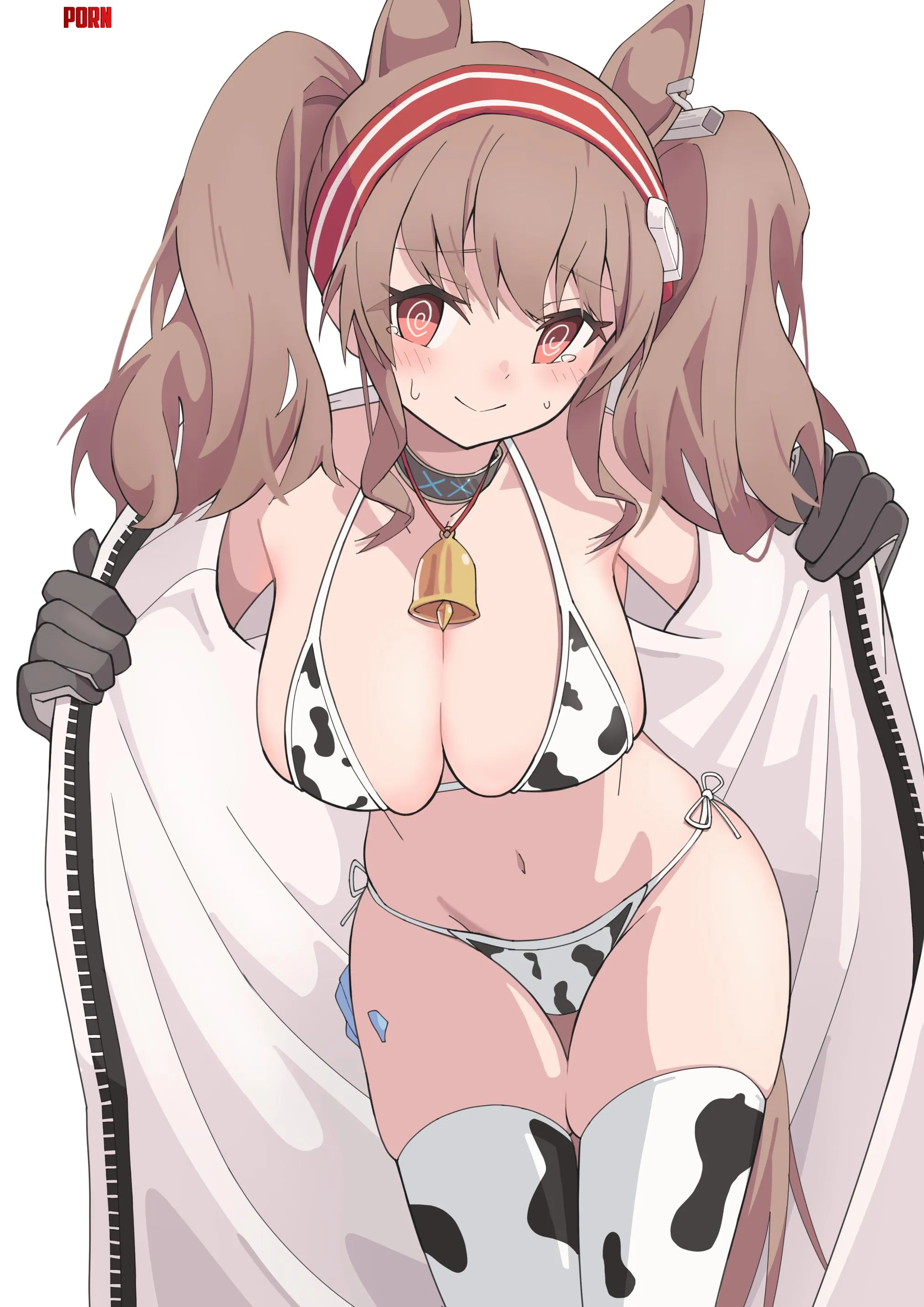 Cow print swimsuit Angelina Arknights by marxsander2016