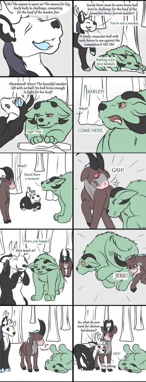 Thumbnail Furry Tale: OC The Challenge for the Hoof of the Beautiful Maiden by Makuta_Servaela