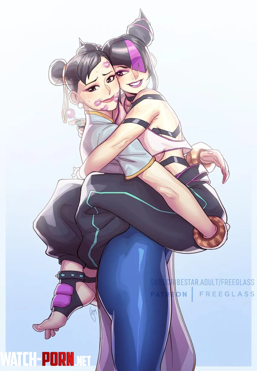 Juri and Chunners Street Fighter freeglass by Xtra_Juicy-Buns