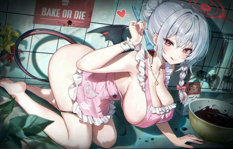Thumbnail Naked Apron Haruna Blue Archive: Explore BigAnimeTiddies by marxsander2016