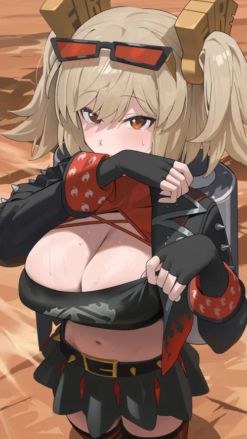 Thumbnail Sweaty Burnice ZZZ by xSaviour_N: Exploring BigAnimeTiddies Culture