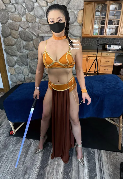 Thumbnail Slave Leia Cosplay: Star Wars Beauty Unleashed by Asian_Climax_Queen