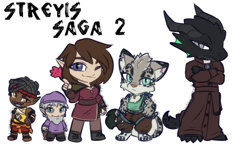 Thumbnail DnD Streyis Saga 2: Art and Malik Snow Leopard Boy Commission | By CrazyMeliMelo | Furry Category