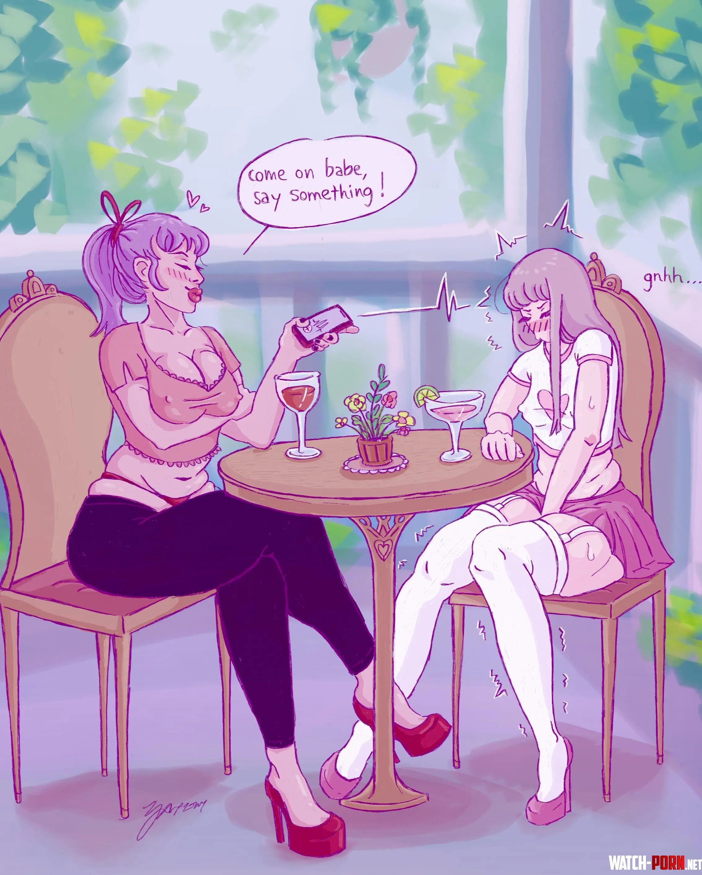 Teasing her in public original by smn-ls