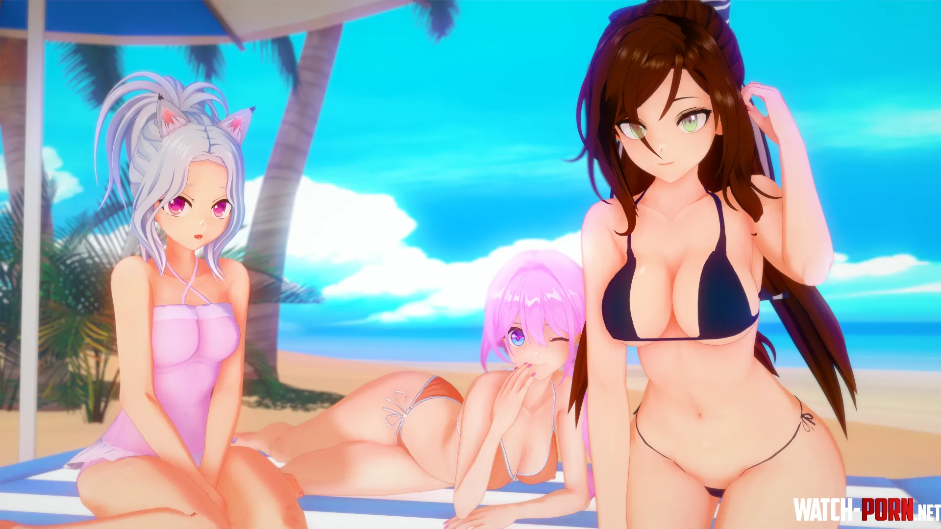 The girls are enjoying a day in the sun Lewd Lore Isekai Fantasy  by HiZeInteractive