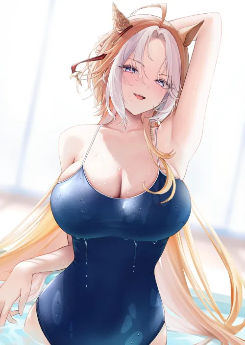 Thumbnail Swimsuit Orfevre Umamusume by xSaviour_N | BigAnimeTiddies Category