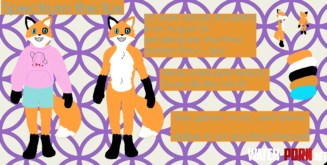 Im no good with ref sheets but this is the ref sheet for my fursona by Technical-Agency-426
