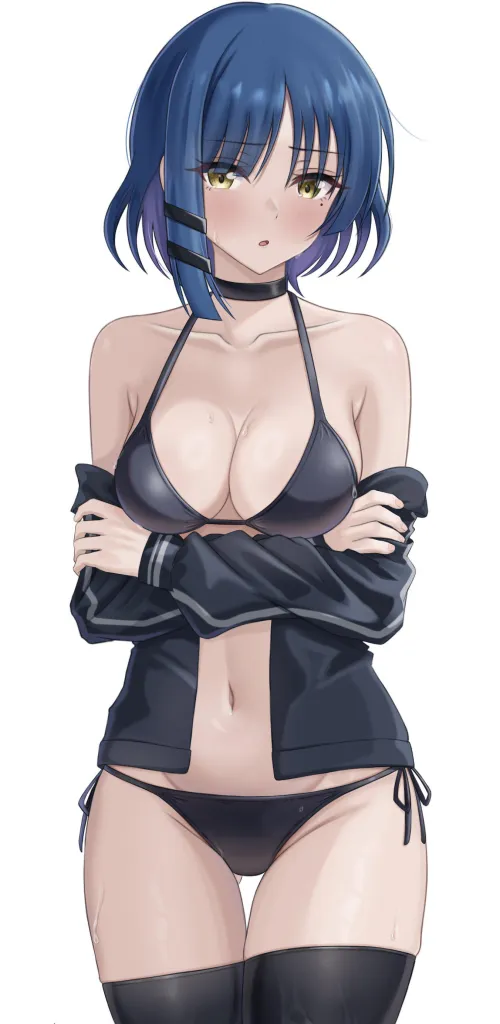 Thumbnail Baddie Ryo Showcases Black Bikini Look by Csxc | BigAnimeTiddies Category