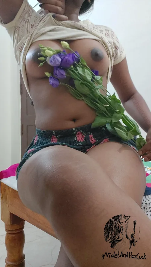 Thumbnail Violet with Violet Flowers: A Captivating Tale by VioletAndHerCuck in IndiansGoneWild Category