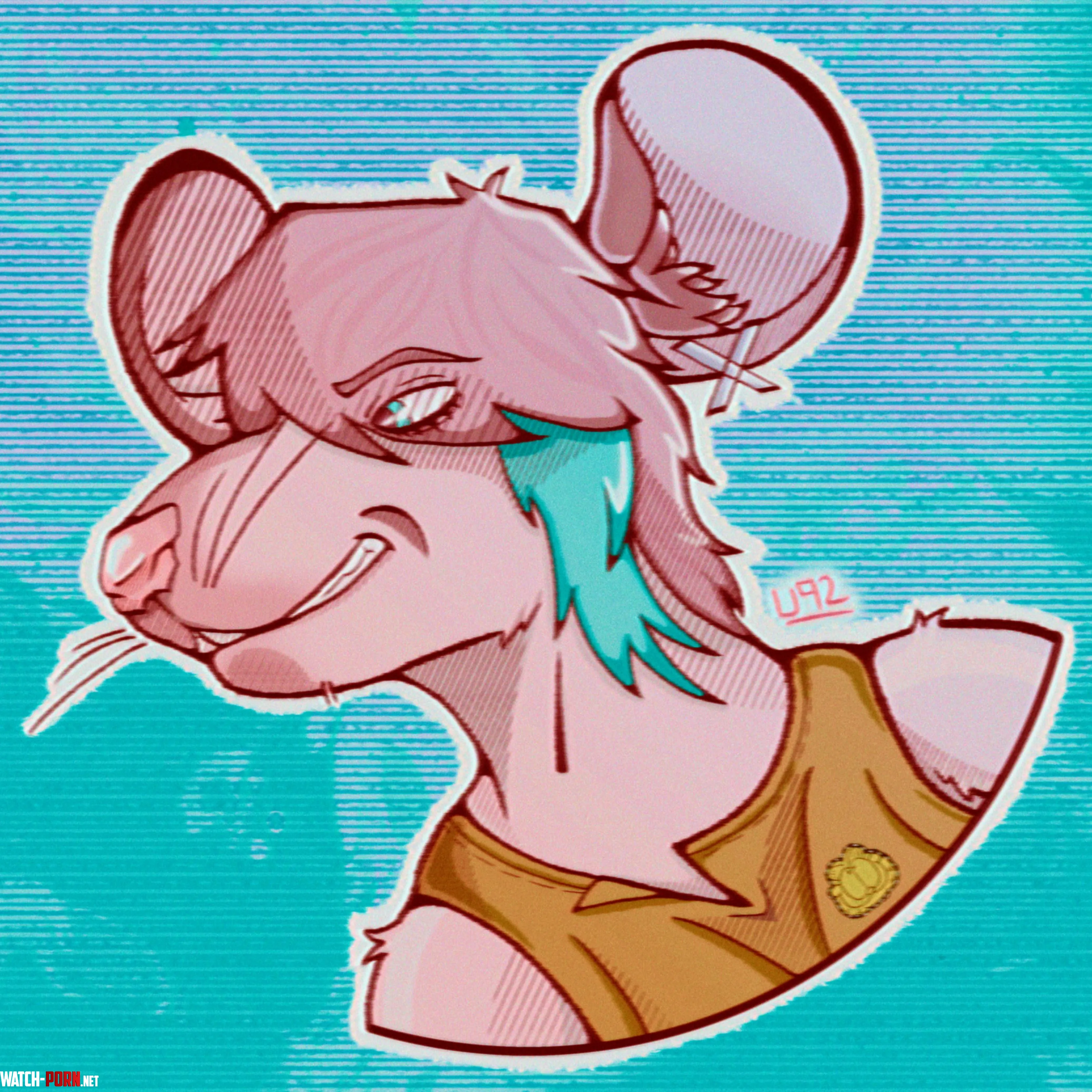 Mighty little rat icon comm by me by uraniumeater_92