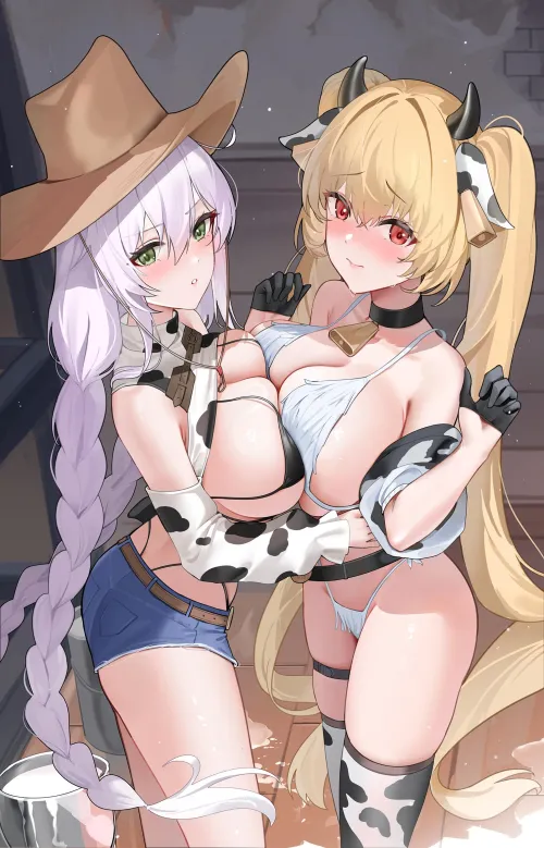 Thumbnail Cowboy Fargo and Cowgirl Kersaint Azur Lane by Marxsander2016 | Yuri