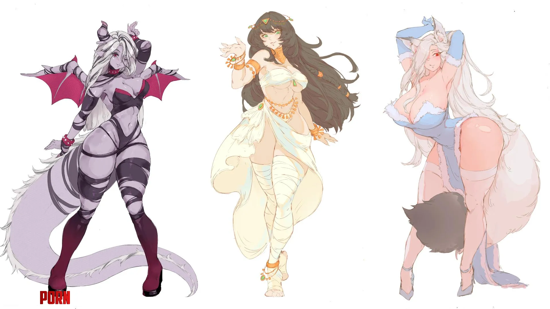 Pinup girls Original by StarvingArtist2000