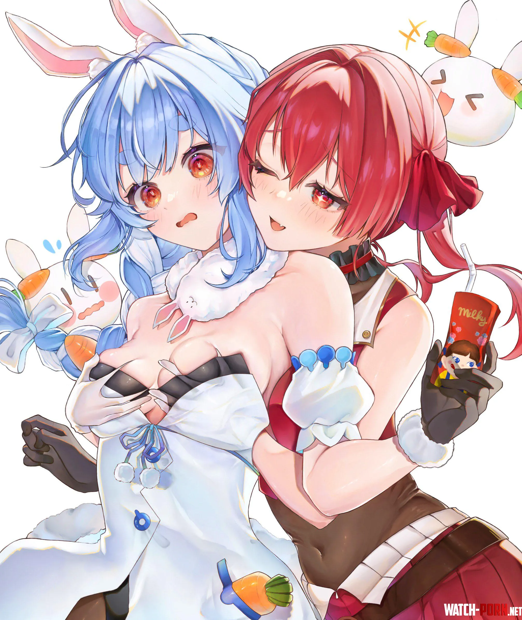 Marine feeling Pekora up Hololive by oreci2