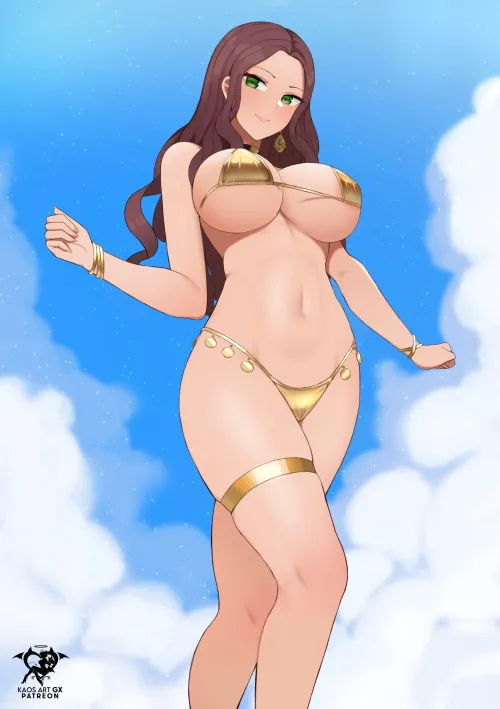 Thumbnail Dorothea in a Tiny Golden Bikini: A Sensual Tale by Terran117 in the Thick Hentai Category