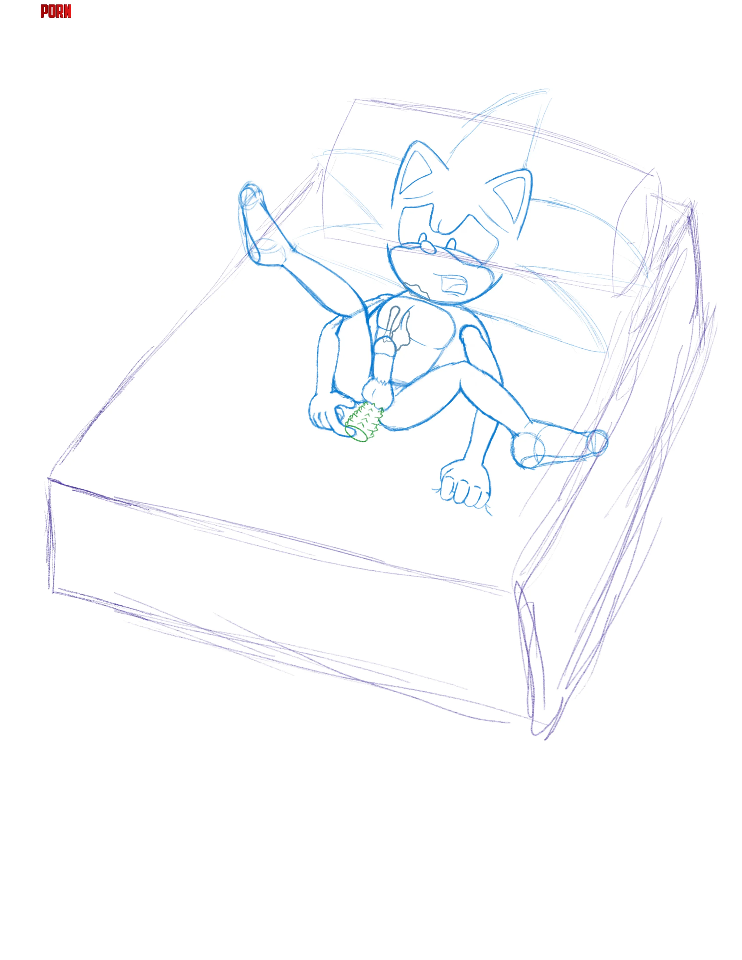 Sonic having his me time sketch by Dewian_Yoshi