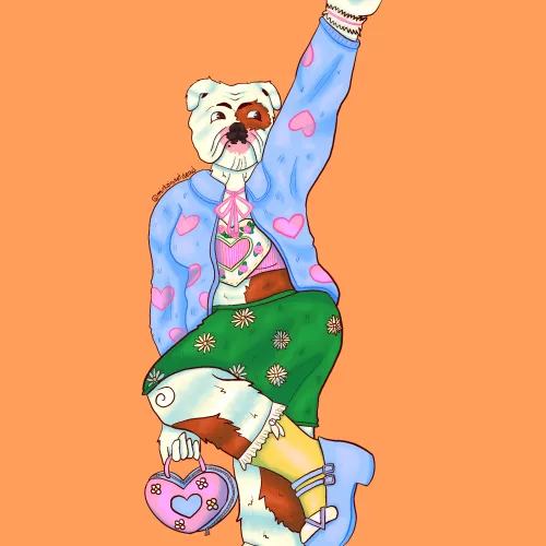 Thumbnail English Bulldog Girl by goodmorningbestie: A Furry Delight