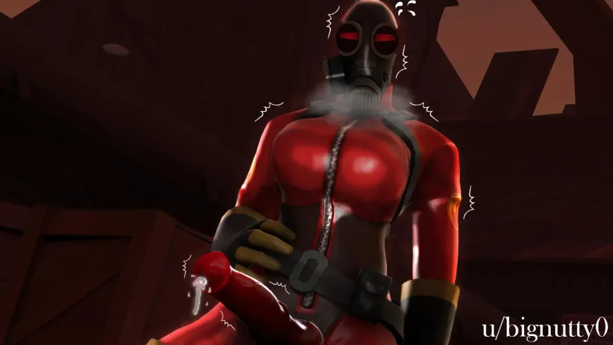 Thumbnail Futa Fempyro by bignutty0: A Steamy Creation in the SourcePornMaker Category