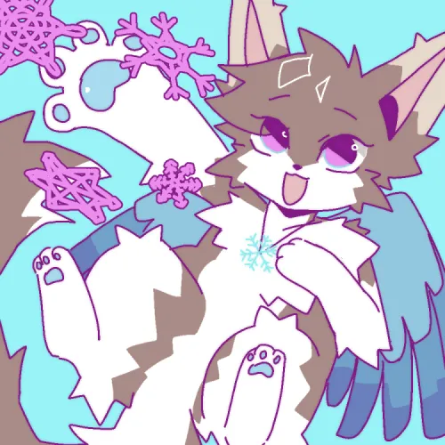 Thumbnail Adorable Furry Art Commission of My Sona by QIMICHU | Snowwingedwolf | Furry Artwork | Artfight Creations