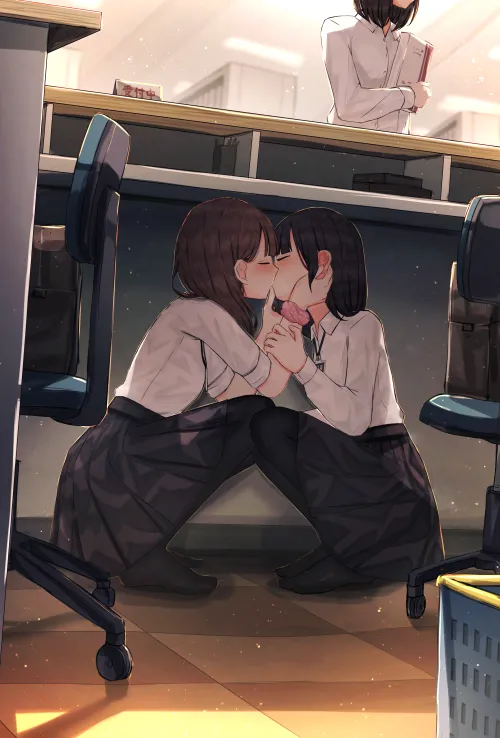 Thumbnail Capturing a Secret Kiss: Original Yuri Content