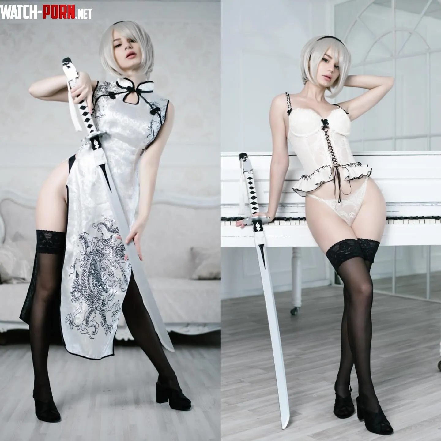 2B in cosplay or without by Kanracosplay by Kanra_Cosplay
