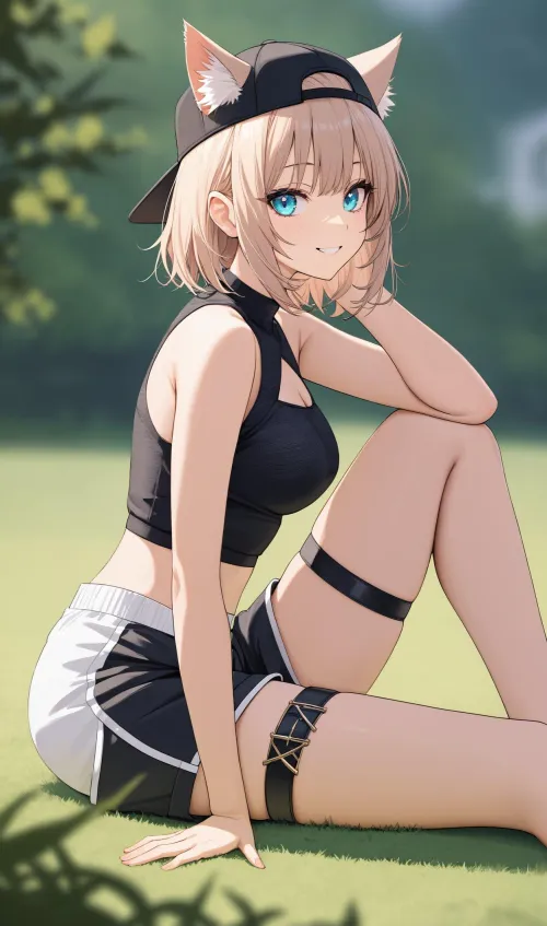 Thumbnail Casual Chic: Casual Neko Girl by CheetahSperm18