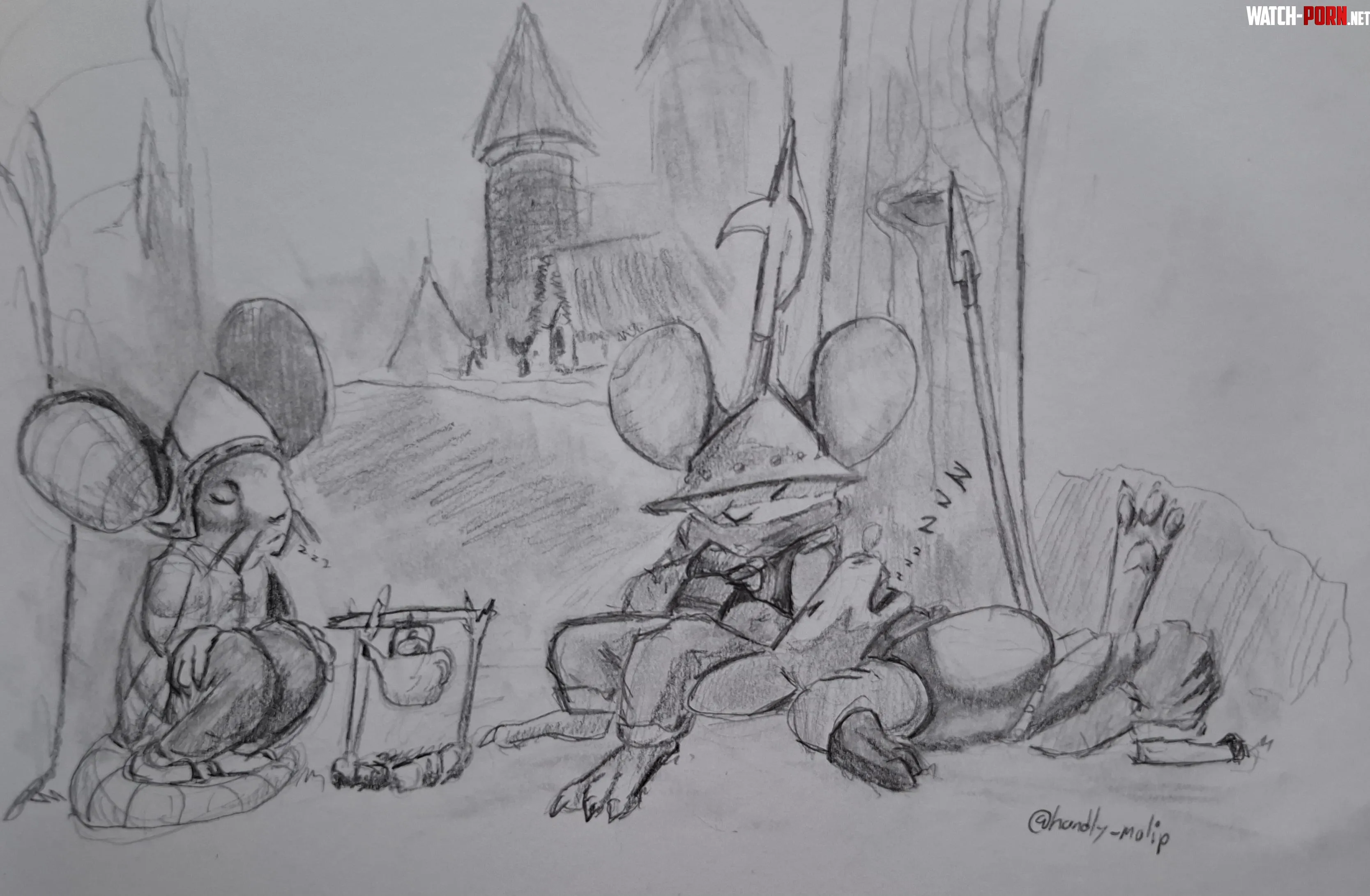 Offduty Mouse soldier resting after there last patrols by mepoopmahsef
