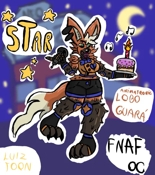 Thumbnail Meet Star, My Maned Wolf Animatronic OC by LuizRabiscos2004 | Furry Category