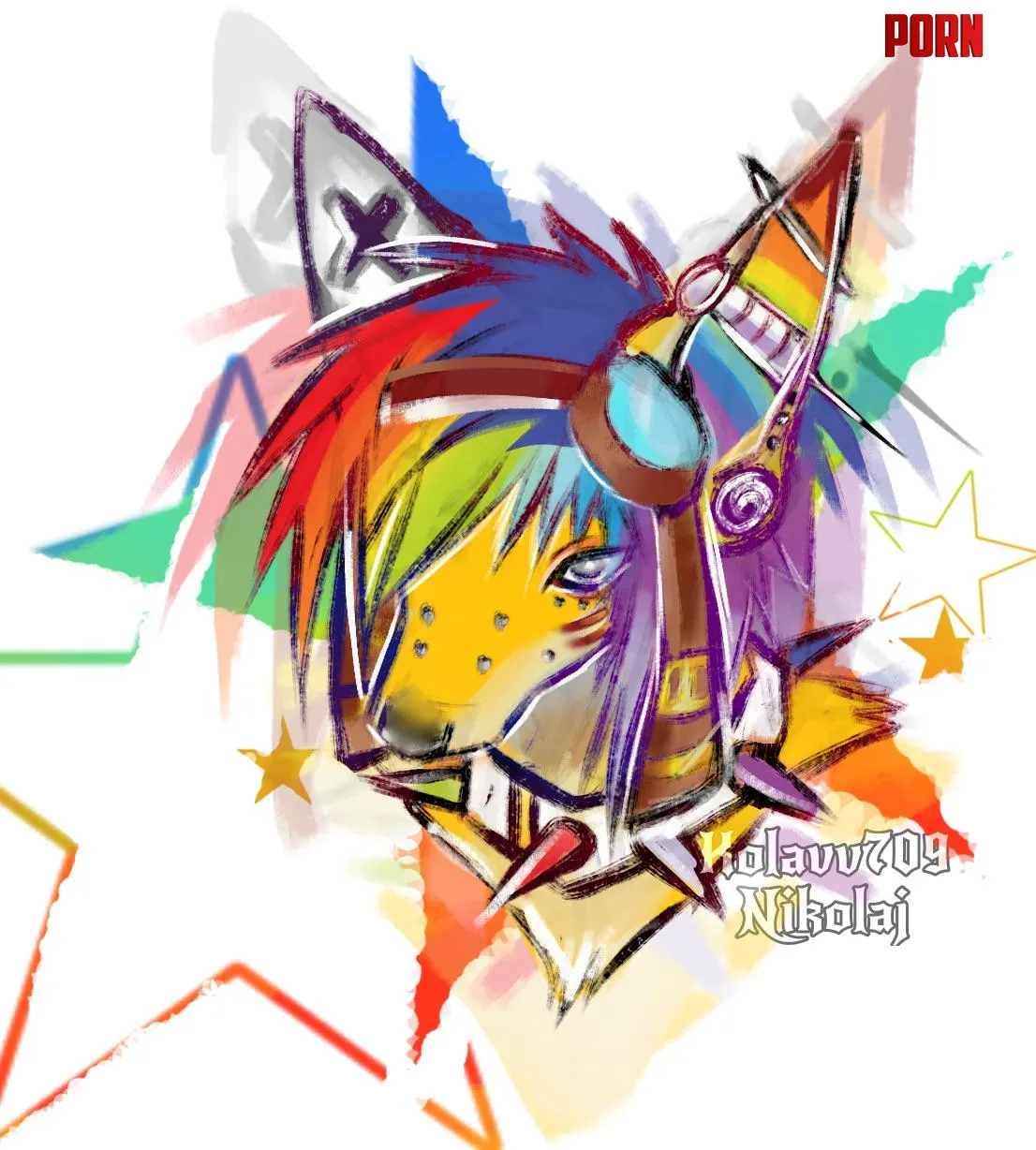 Scene Wolf for artfight Art by me by nykolajz