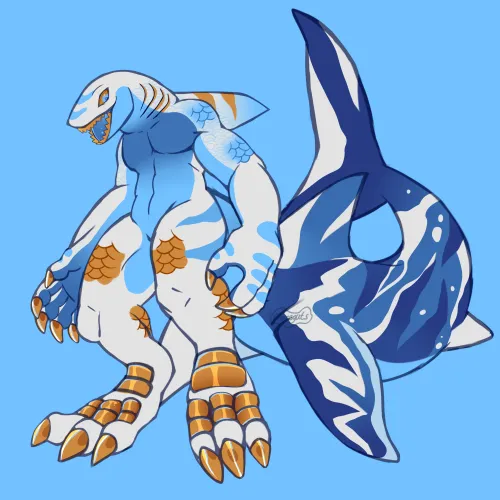 Thumbnail Unique Shark Design for Sale by Chaosguts | Furry Artwork by Chaosguts Available Now