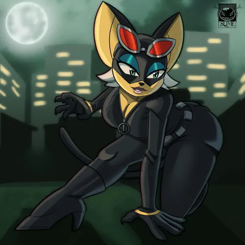 Thumbnail DC X Sonic Rouge Catwoman Art by RodolfoSlime | Furry Artist Showcase